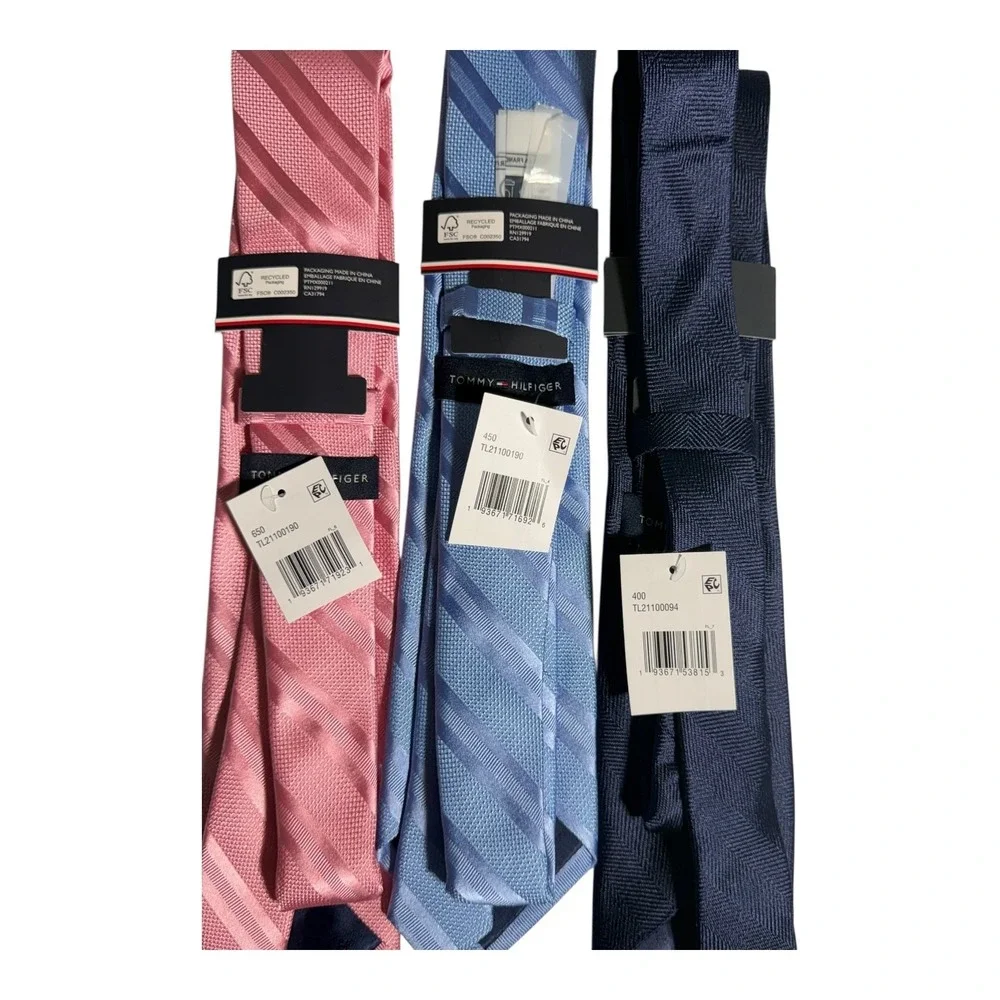 Tommy‎ Hilfigher Tie Lot of 3  Mens Designer Neck Ties Business Office Classic - Picture 4 of 5